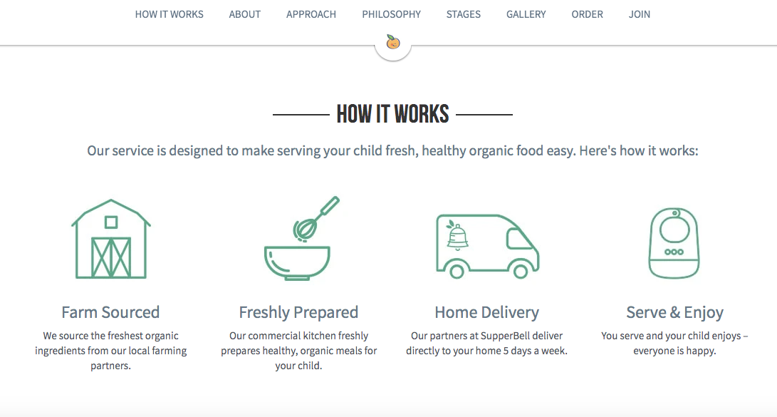 Screenshot of a web page providing business information on a website built on Strikingly Screenshot of a web page providing business information on a website built on Strikingly